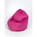 Кресло-мешок WOWPUFF макси 150*100 см XXXXXL велюр Малиновый съемный чехол для взрослых бескаркасный