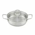 Кастрюля для тушения 1,4л Кухар Лотос Классика нерж ст. крышкой