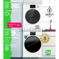 Jacky's комплект для установки в колонну Стиральная машина JW F0943BTD + Сушильная машина JTD 103BHTB + Соединительный кит c выдвижной полкой