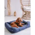 Лежанка для животных, для кошек, для собак, Не Один Дома Челси, синий, L, 75х58х19 см
