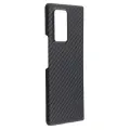Карбоновый чехол-накладка-бампер Чехол. ру из тончайшего углеводородного волокна для Samsung Galaxy Z Fold 3 с отделкой «кевлар» черный
