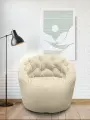 Бескаркасное кресло Butterfly Light Sofa - Infinity White (велюр, молочный) - мягкое кресло мешок 4xl