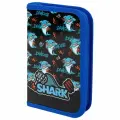 Пенал пифагор, 1 отделение, ламинированный картон, 19х11 см, Angry shark, 272243, в комплекте 1шт