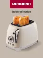 Тостер Redmond T909, 800 Вт, ретро, бежевый, 2 отделения, 6 степеней поджаривания