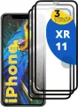 Защитное стекло для iPhone XR / iPhone 11, 3 шт. Комплект защитка на Айфон ХР, Айфон 11 / Олеофобное покрытие / Защитное