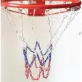 Металлическая, цветная, антивандальная баскетбольная сетка Люкс, 3,5мм, на 12 мест, с крепежом