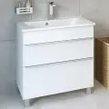 Тумба с раковиной в ванную AXIOMA 80 напольная, с умывальником Прима 80 / AQUA DE MARCO