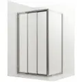 Душевое ограждение Ambassador Forsa 17021101NX-80NX (100х80х195) прямоугольник, хром, стекло прозрачное, раздвижная,2 места