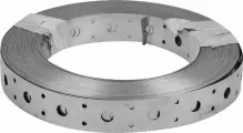Перфорированная лента прямая LP 25x0.5 25 м оцинкованная сталь цвет серебро