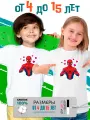 Футболка PhilShop детская Человек паук Spider Man, размер 128, белый