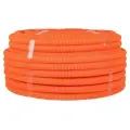 Труба гофрированная ПНД с протяжкой d25 мм (75 метров), оранжевая, EKF-Plast