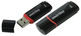 2 шт. Память Smart Buy Crown 64GB, USB 2.0 Flash Drive, черный