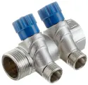 Коллектор с регулирующими вентилями и наружной резьбой 1, 2 х 1/2 VTc.560. N.0602 VALTEC