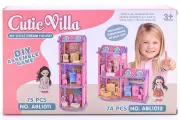 Дом для куклы с мебелью и куклой, яркий дизайн, 75 деталей, 38 см