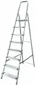 Стремянка Новая Высота 8 ступеней NV1117 с широкими ступенями, рабочая высота 3.69 м, нагрузка 150 кг.