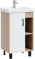 Тумба с раковиной Onika Тимбер 50 L белая матовая/дуб сонома