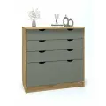 Есэндвич Grand-Лаворо Комод, 90х90х45 см (Дуб вотан/Хаки), с ящиками, для кабинета, для офиса, для детской