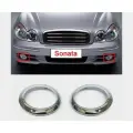 Накладка противотуманной фары Hyundai Sonata EF 2003-2007 комплект 2шт, левая и правая (хром)