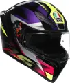Шлем AGV K1 S FASTLAP, интегральный, чёрный, фиолетовый, розовый