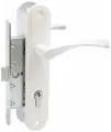 Замок врезной дверной с ручками аллюр ЗВ 7-103/85 WW белый