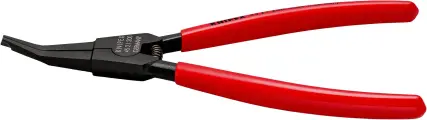 Щипцы KNIPEX для внешних подковообразных пружинных стопорных колец c min зазором 2.2 мм, губки 30 град, > d 12 мм