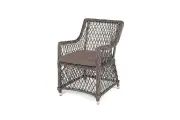 Кресло плетеное Латте из искусственного ротанга, цвет графит