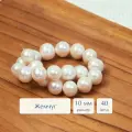 Бусины из натуральных камней круглой формы Sphere 10 мм жемчуг 40 шт. для рукоделия и создания браслетов, колье и бус