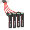 Soshine Аккумуляторные батарейки AAА, 1.5 V, 600 mWh, 4 шт с зарядкой от USB кабеля.