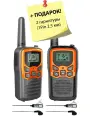 Портативные рации MDI mini ORANGE комплект 2 шт + гарнитуры 2 шт.