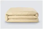 Пододеяльник на молнии однотонный Моноспейс (аналог икеа), Кремовый, Евро, 200x220, 100% хлопок, сатин, Ecotex