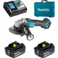 Шлифмашина угловая аккумуляторная 18В LXT 125мм Li-Ion 2x4Ач Makita DGA504RME
