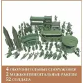 Набор солдатиков + аксессуары , 56 элементов / пластиковые солдаты / военный игровой набор