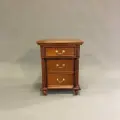 Тумба резная DOMKORLEONE из массива красного дерева (mahogany wood) с ящиками, цвет орех NAA (светло-коричневый)