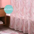 Занавеска (штора) Akvarel для ванной комнаты тканевая 180х180 см, цвет розовый белый