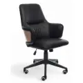 Офисное кресло РосКресла компьютерное Feliz Lite, черный, на колесах мягкое с подлокотниками и механизмом