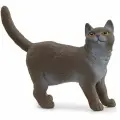 Schleich 13973 Британская короткошерстная кошка, от 3 лет, игрушечная фигурка Farm World, 2 x 6 x 4 см