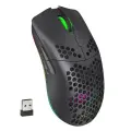 Беспроводная мышь с RGB подсветкой HXSJ T66, черная
