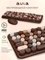 Беспроводный комплект клавиатура + мышь AULA AC306 Coffee-Colorful