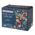 Гирлянда интерьерная Кластер 1100LED 16 м, Холодный белый, зеленый провод, 8 функций