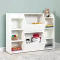 Стеллаж для игрушек, для книг, 104х24,9х76,1, Топ 16.422.03 Белый шагрень, LOGIUM, деревянный напольный в детскую