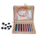 Спицы для вязания съемные укороченные набор, 8 видов, алюминий, KnitPro Zing Deluxe Set