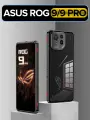 Металлический чехол MosSeller для Asus Rog Phone 9/9 Pro, черный (комбинированный)