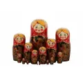 Матрешка Жар-Птица красно-черная, 15 мест (27321)