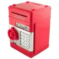 Подарки Копилка Сейф с купюроприемником и с кодовым замком красного цвета