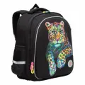Школьный ранец рюкзак GRIZZLY RAz-386-5 черный, 28х36х20