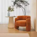 Кресло дизайнерское CHICCO из велюра. Цвет желтый. Размер 70x80x75 (д/ш/в)