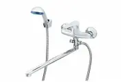 TSARSBERG 939-3505, Смеситель для ванны (керамический картридж диаметр 35 мм, излив 35 см, душевая лейка, шланг)