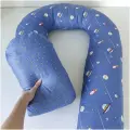 Подушка для беременных Ксенчик-Птенчик, 80 см x 150 см, U-образная, синяя