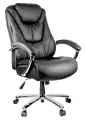 Кресло руководителя Helmi HL-ES05 Springs повыш. прочности, экокожа черная, хром, до 200кг