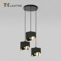 Подвесной светильник TK Lighting Grant Black 4876, E27, 3*40 Вт, цвет черный/золото